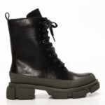 Αρβυλάκια με Χακι Σόλα & Φερμούαρ- ΜΑΥΡΟ