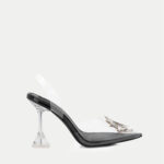 Γόβες με Διαφάνεια και Ιδιαίτερο Τακούνι- ΜΑΥΡΟ