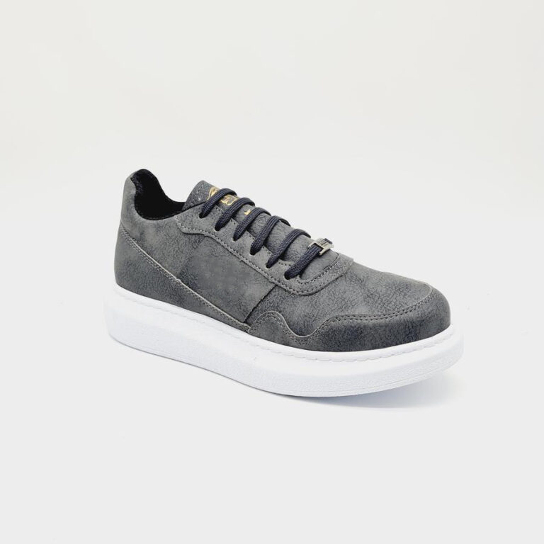 Ανδρικά Αθλητικά Casual Sneakers- ΓΚΡΙ - Image 2
