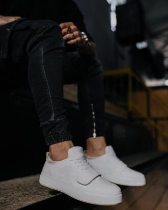 Ανδρικά Αθλητικά Sneakers με Scratch- ΛΕΥΚΟ