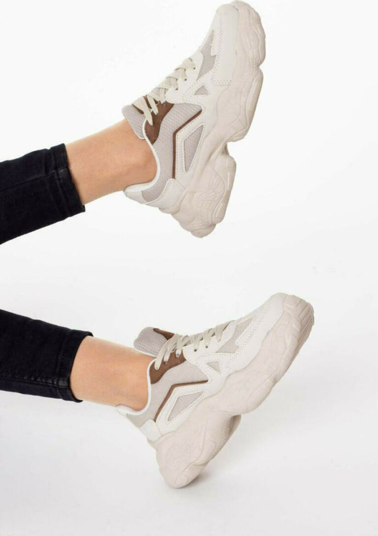 Γυναικεία Δίσολα CHUNKY Sneakers - ΜΠΕΖ - Image 5