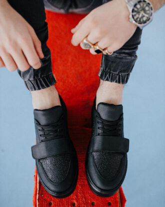 Ανδρικά Αθλητικά Sneakers με Scratch- ΜΑΥΡΟ