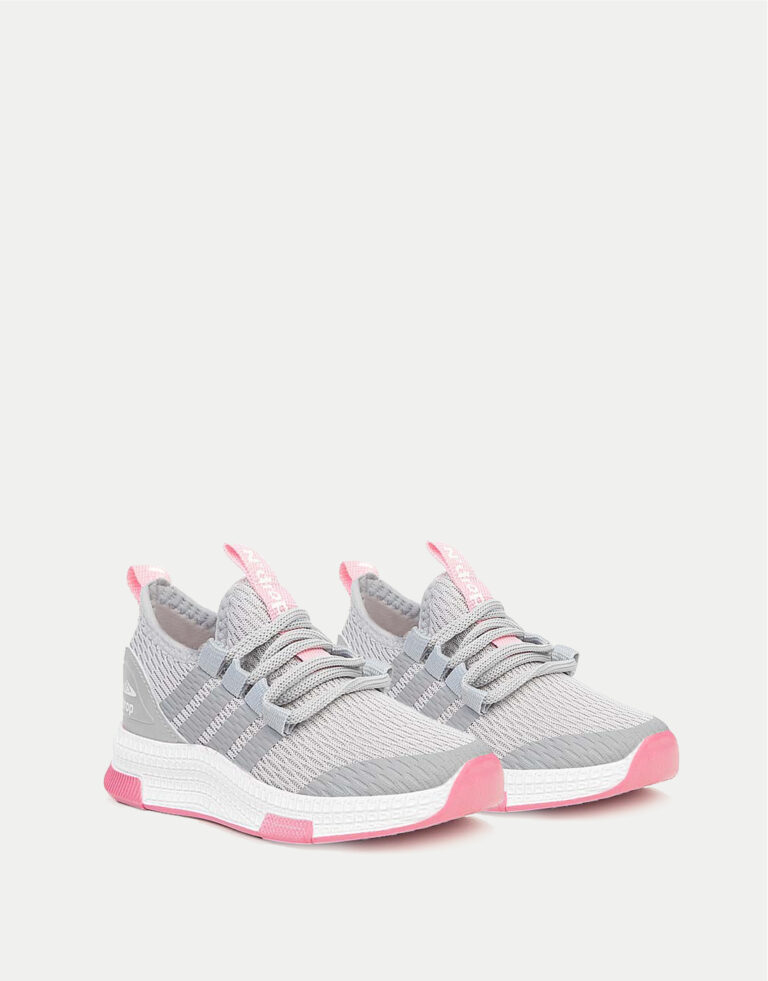 Παιδικά Αθλητικά Sneakers- ΓΡΙ-ΡΟΖ - Image 2