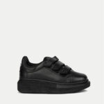 Παιδικά Sneakers Αlexander Με Αυτοκόλλητο- ΜΑΥΡΟ