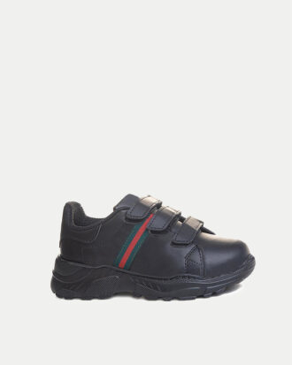 Παιδικά Chunky Sneakers Με Αυτοκόλλητο- ΜΑΥΡΟ