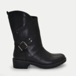 Φλατ μποτάκια με άνισο τελείωμα - ΜΑΥΡΟ