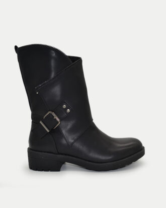 Φλατ μποτάκια με άνισο τελείωμα - ΜΑΥΡΟ