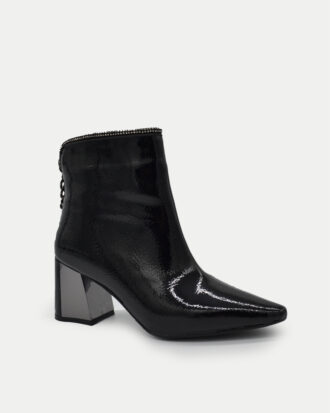 Γυναικείο Αρβυλάκια Jamie Λουστρίνι Με φερμουάρ - ΜΑΥΡΟ