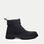 Ανδρικά Μποτάκια Καστόρ με Φερμουάρ - ΜΑΥΡΟ