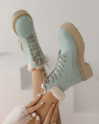 Γυναικεία Αρβυλάκια Suede με Γούνα- ΦΥΣΤΙΚΙ