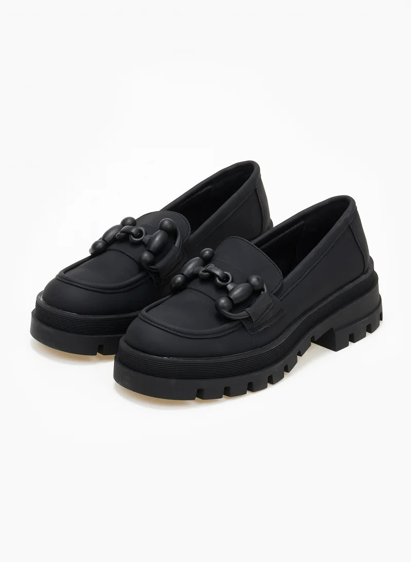 Loafers Chunky Ματ- ΜΑΥΡΟ - Image 2