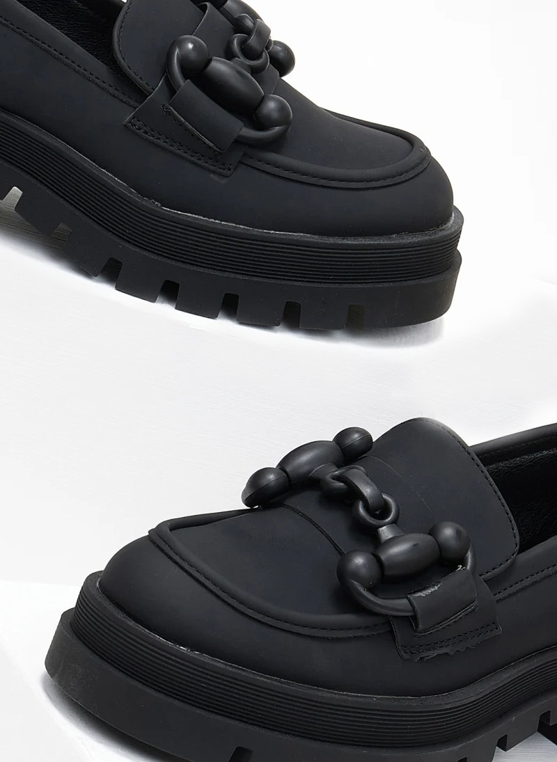 Loafers Chunky Ματ- ΜΑΥΡΟ - Image 3