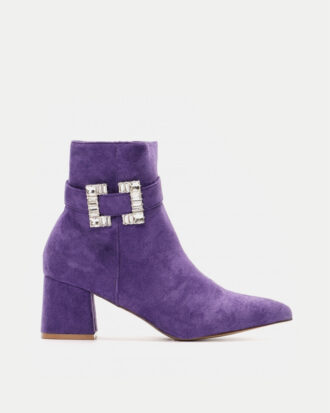 Γυναικεία Μποτάκια μυτερά με Διακοσμητική Τοκα - ΜΩΒ