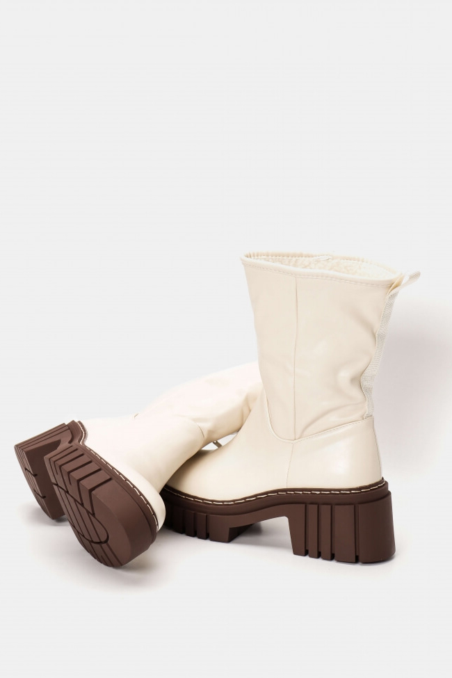 Γυναικεία Μποτάκια με Τρακτερωτή Σόλα - ΜΠΕΖ - Image 3