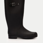 Γυναικεία Μπότες Γαλοτσές με Τόκα - ΜΑΥΡΟ