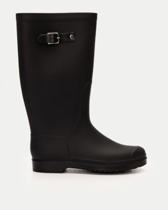 Γυναικεία Μπότες Γαλοτσές με Τόκα - ΜΑΥΡΟ