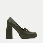 Γυναικεία Loafers με Αγκράφα και Τακούνι- ΛΑΔΙ
