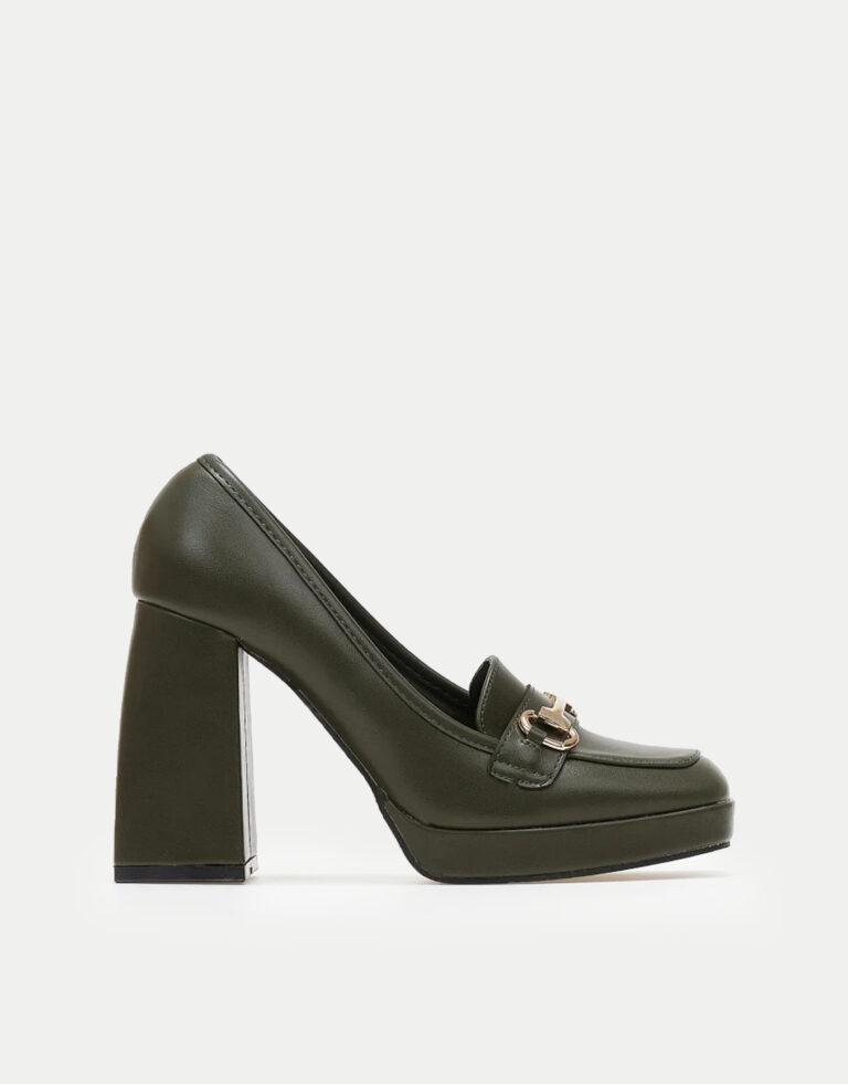Γυναικεία Loafers με Αγκράφα και Τακούνι- ΛΑΔΙ