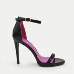 Πέδιλα Λουστρίνι με Φούξια Φόδρα & Μπαρέτα- ΜΑΥΡΟ