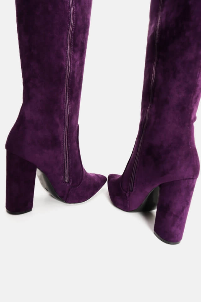 Μπότες Μυτερες Suede- ΜΩΒ - Image 3
