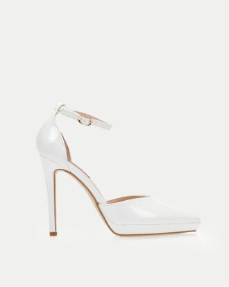 Γόβες Λουστρίνι Στιλέτο- ΛΕΥΚΟ