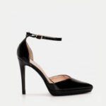 Γόβες Λουστρίνι Στιλέτο- ΜΑΥΡΟ