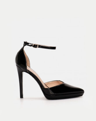 Γόβες Λουστρίνι Στιλέτο- ΜΑΥΡΟ