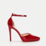 Γόβες Λουστρίνι Στιλέτο- ΚΟΚΚΙΝΟ