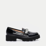 Μοκασίνια Λουστρίνι με Strass- ΜΑΥΡΟ