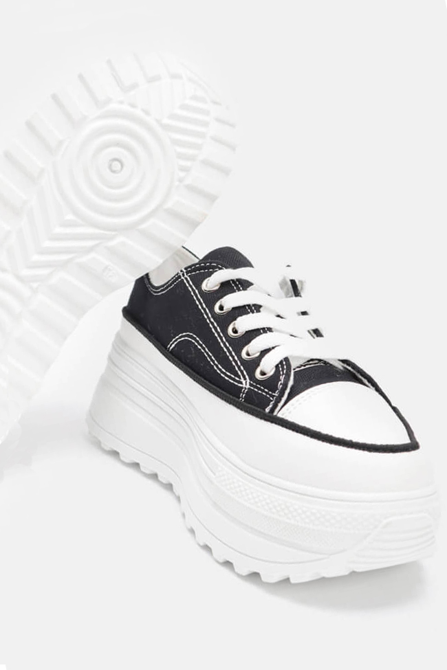 Sneakers Πάνινα Δίσολα - ΜΑΥΡΟ - Image 3