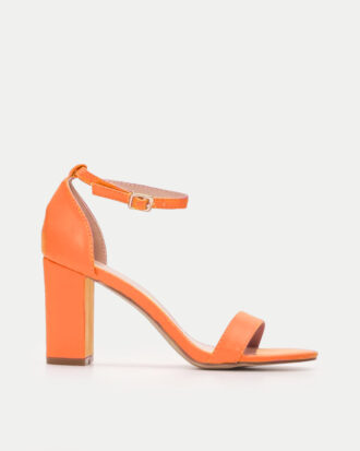 Πέδιλα με Τακούνι & Μπαρέτα- ΠΟΡΤΟΚΑΛΙ