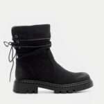 Μποτάκια με Διακοσμητικά Κορδόνια- ΜΑΥΡΟ