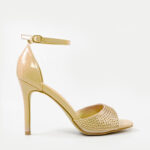 Πέδιλα με Μπαρέτα & Strass - ΧΡΥΣΟ