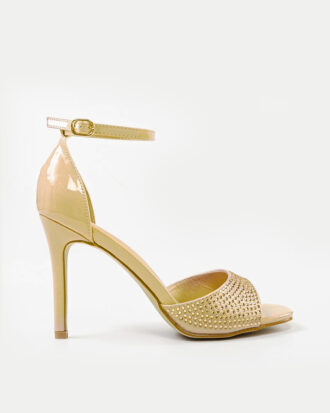 Πέδιλα με Μπαρέτα & Strass - ΧΡΥΣΟ