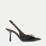 Γόβες Μυτερές με Διακοσμητική Αγκράφα- ΜΑΥΡΟ