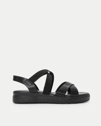 Flatform Σανδάλια με Λάστιχο- ΜΑΥΡΟ