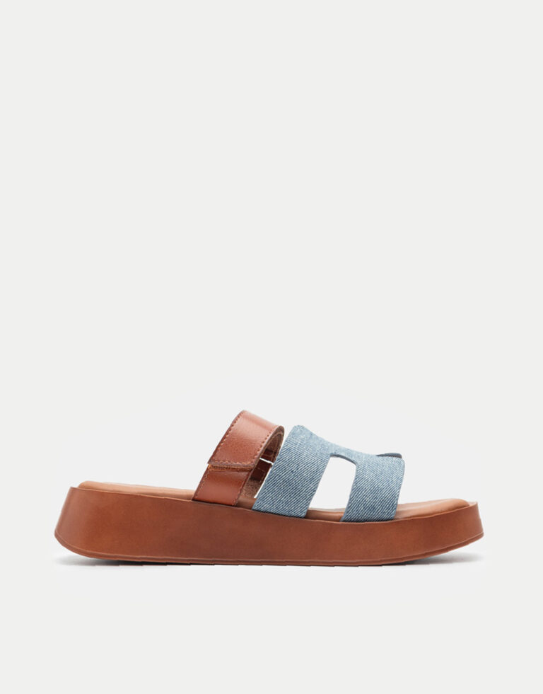 Σανδάλια Flatform με Λουράκι Scratch- ΚΑΦΕ