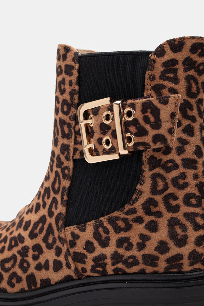 Μποτάκια με Λάστιχο & Διακοσμητικό Ζωνάκι- ΛΕΟΠΑΡ - Image 3