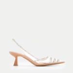 Γόβες Μυτερές με Διαφάνεια & Διακοσμητικά Strass - ΜΠΕΖ