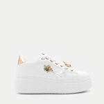 Sneakers Δίσολα με Διακοσμητικές Πέρλες- ΛΕΥΚΟ