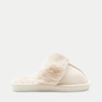 Παντόφλες Γούνινες με Ραφή Μποροστά- ΜΠΕΖ