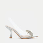 Γόβες με Διαφάνεια & Διακοσμητικό Φιόγκο απο Strass- ΑΣΗΜΙ